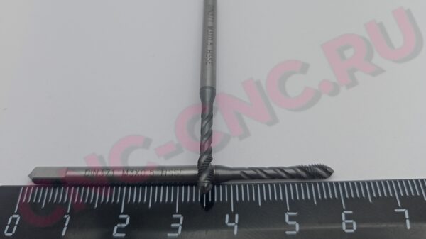 Метчик М3x0.5 машинный спиральный DIN371 HSSE TiCN