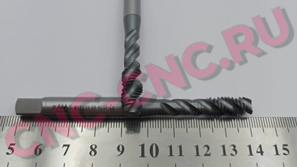 Метчик М8×1.25 Shao Shi машинный спиральный DIN371 HSSE TiCN