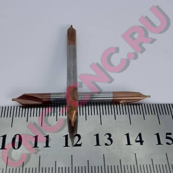 Центровочное двухстороннее сверло D1.0x1.5x60°xD4x50L