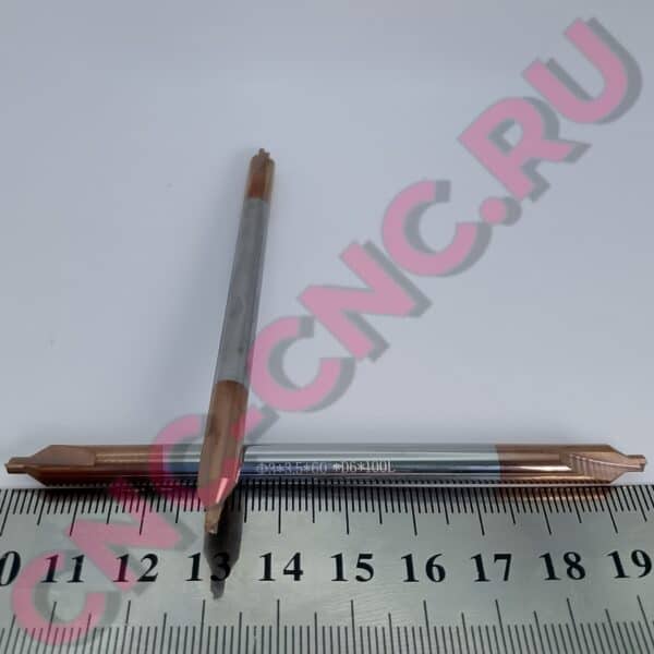 Центровочное двухстороннее сверло D3x3.5x60°xD6x100L