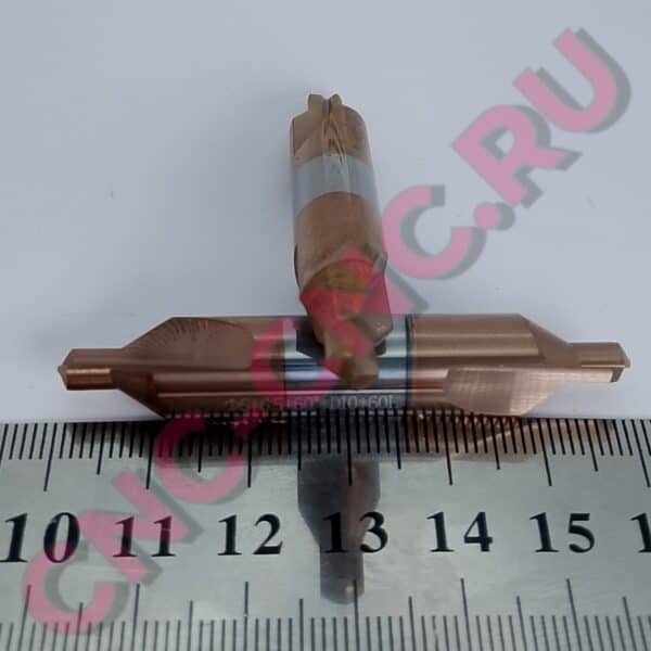 Центровочное двухстороннее сверло D5x6.5x60°xD10x60L