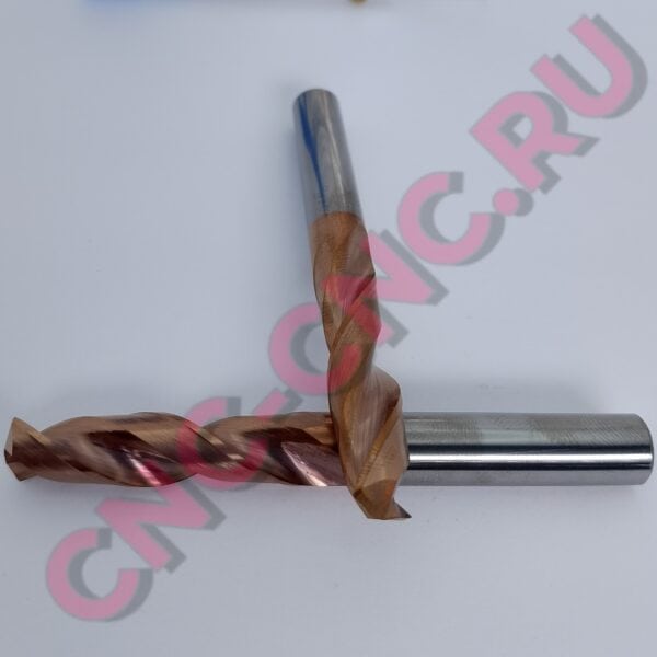 Сверло твердосплавное D8.6-9.0x40x80l-55c-HRC55